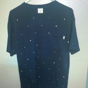 Men's Navy Blue T-Shirt with White Dots